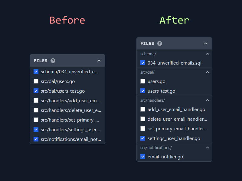 Screenshot of the new file browser